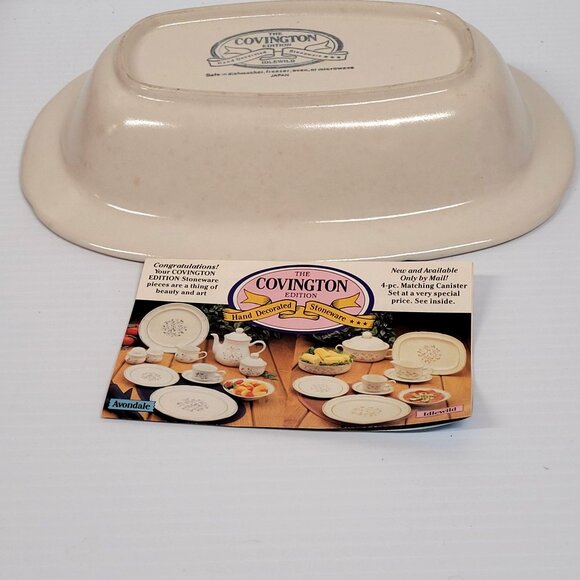 The Covington Edition Idlewild Oval Baker 10'' Serving Vintage 1970s Dishwasher - Picture 7 of 7